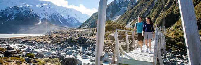 Hooker Valley track - Scenic walks at the foothills of the Southern Alps