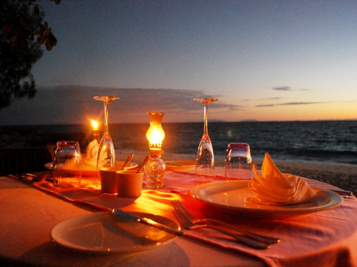 Candle light dinner