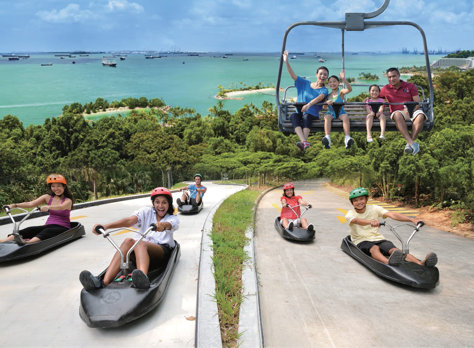Sentosa adventure combo : Cable Car, Luge 3 Rides, Wings of time on shared transfers 