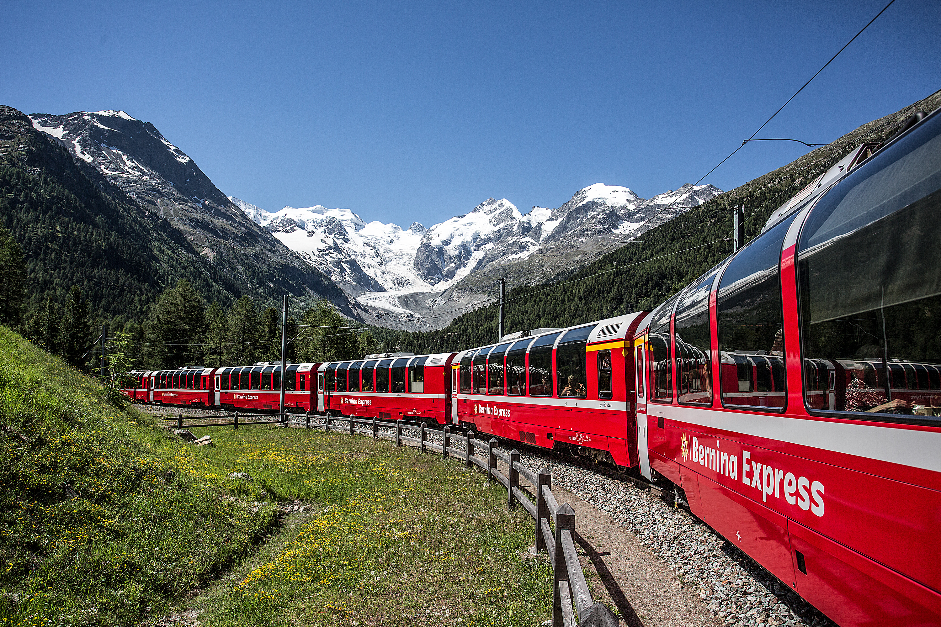 Bernina Express Train via Enroute