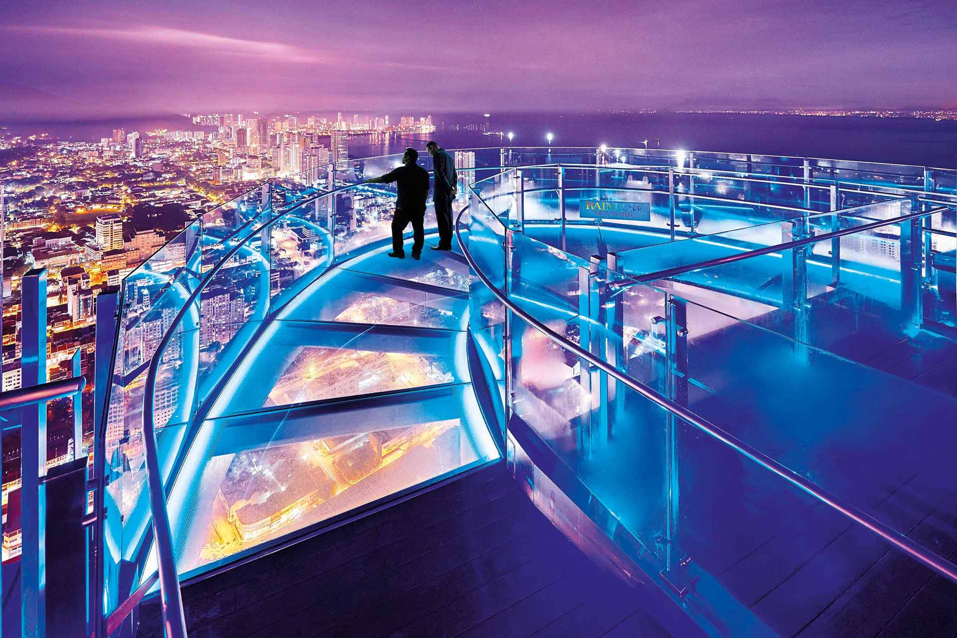 Night tour with Indian Dinner and The Top Rainbow Skywalk