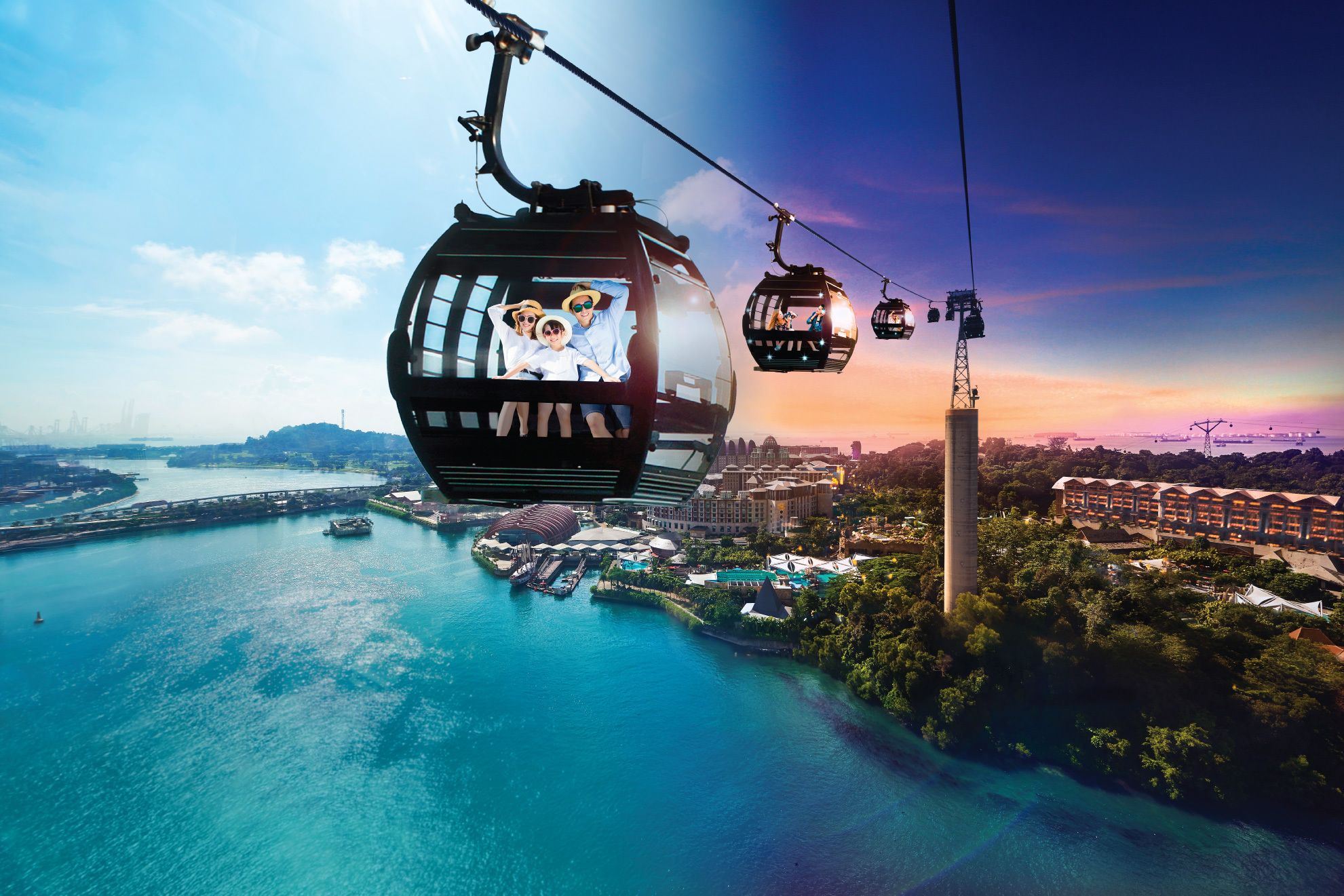 Sentosa Highlights : Cable Car, Madame Tussauds 4in1 & Wings of Time on private transfers 