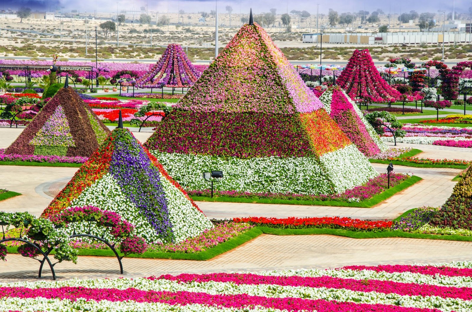 Experience the Beauty of Miracle Garden Dubai & Global Village with Transfer Seat in Coach